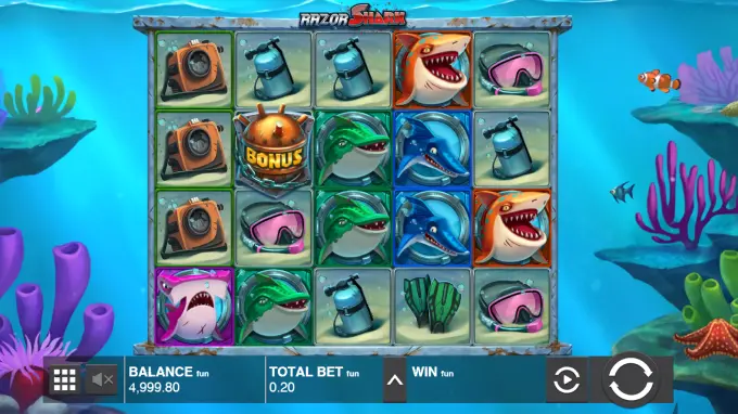 Razor Shark Spielautomat mit Bonus